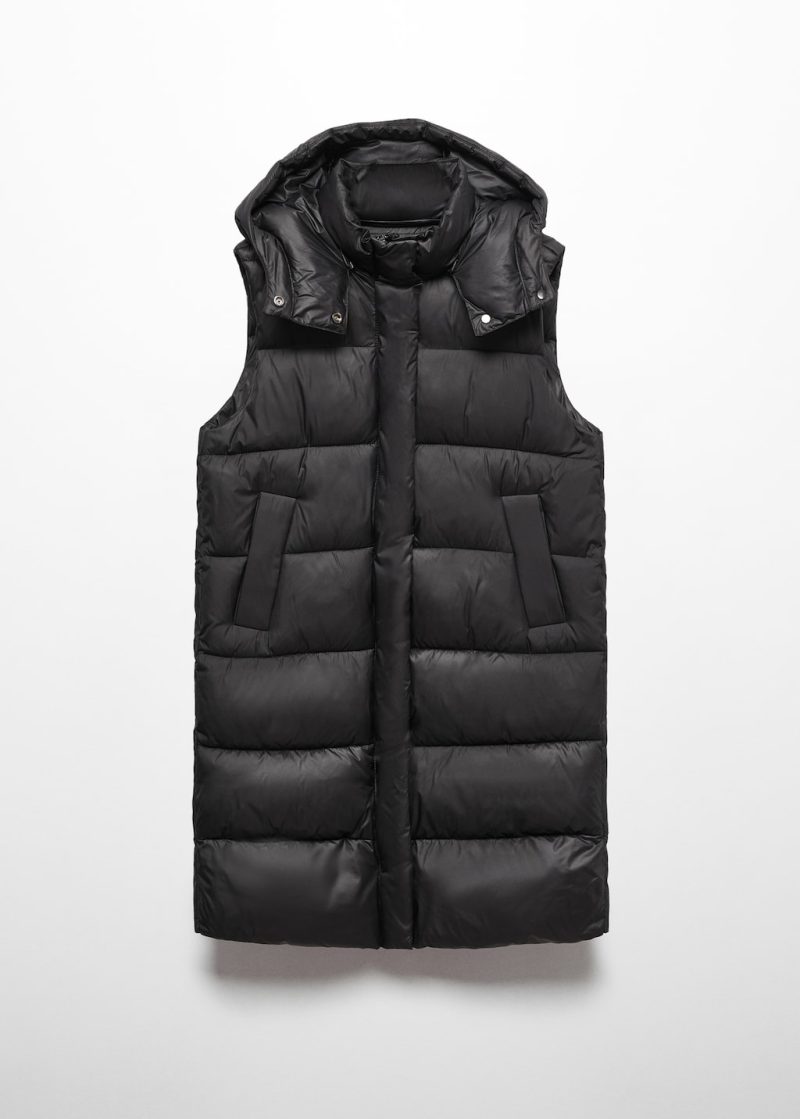 Quilted vest with hood - Image 7