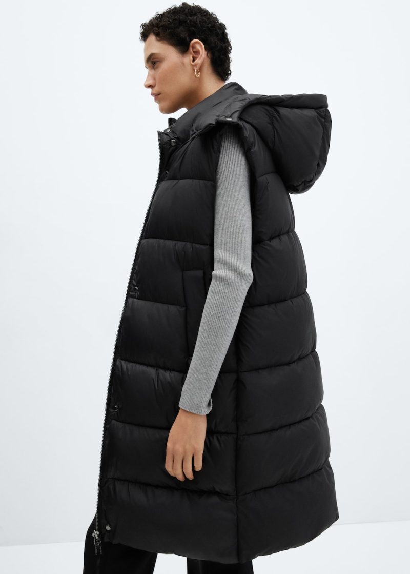 Quilted vest with hood - Image 4