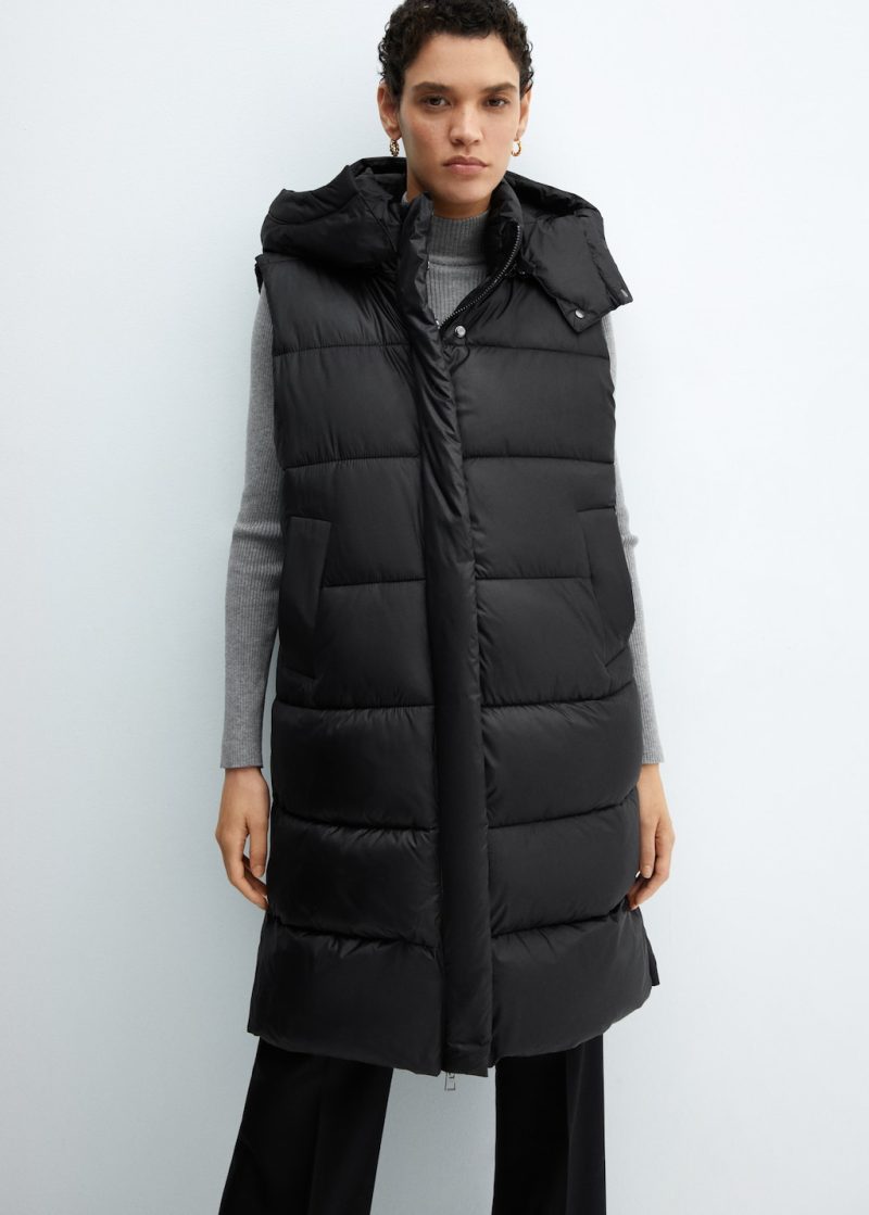 Quilted vest with hood - Image 5