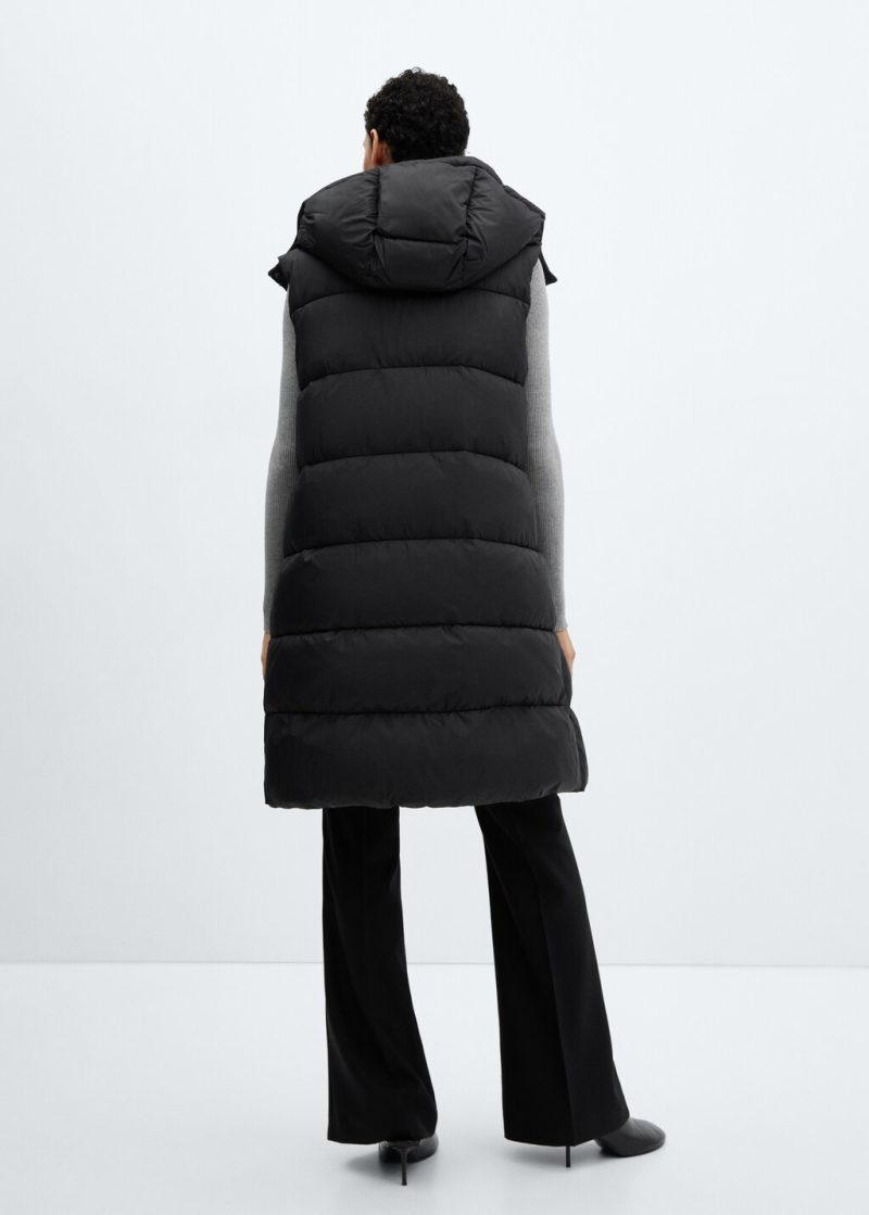 Quilted vest with hood - Image 2