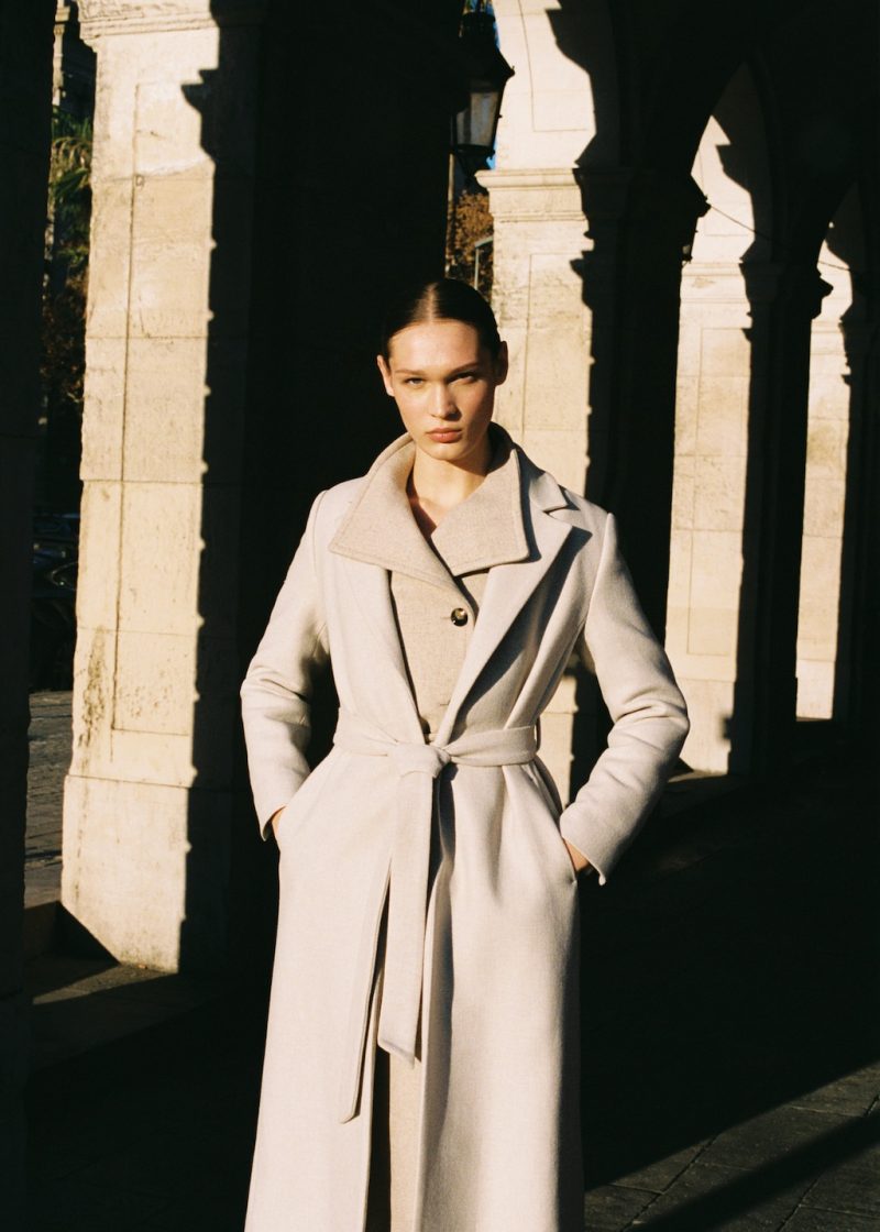 Manteco wool coat with detachable fur collar - Image 7