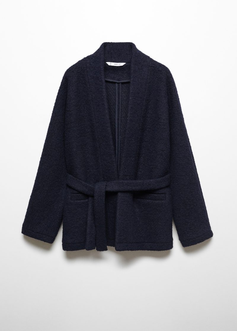 Wool-blend jacket with belt - Image 7