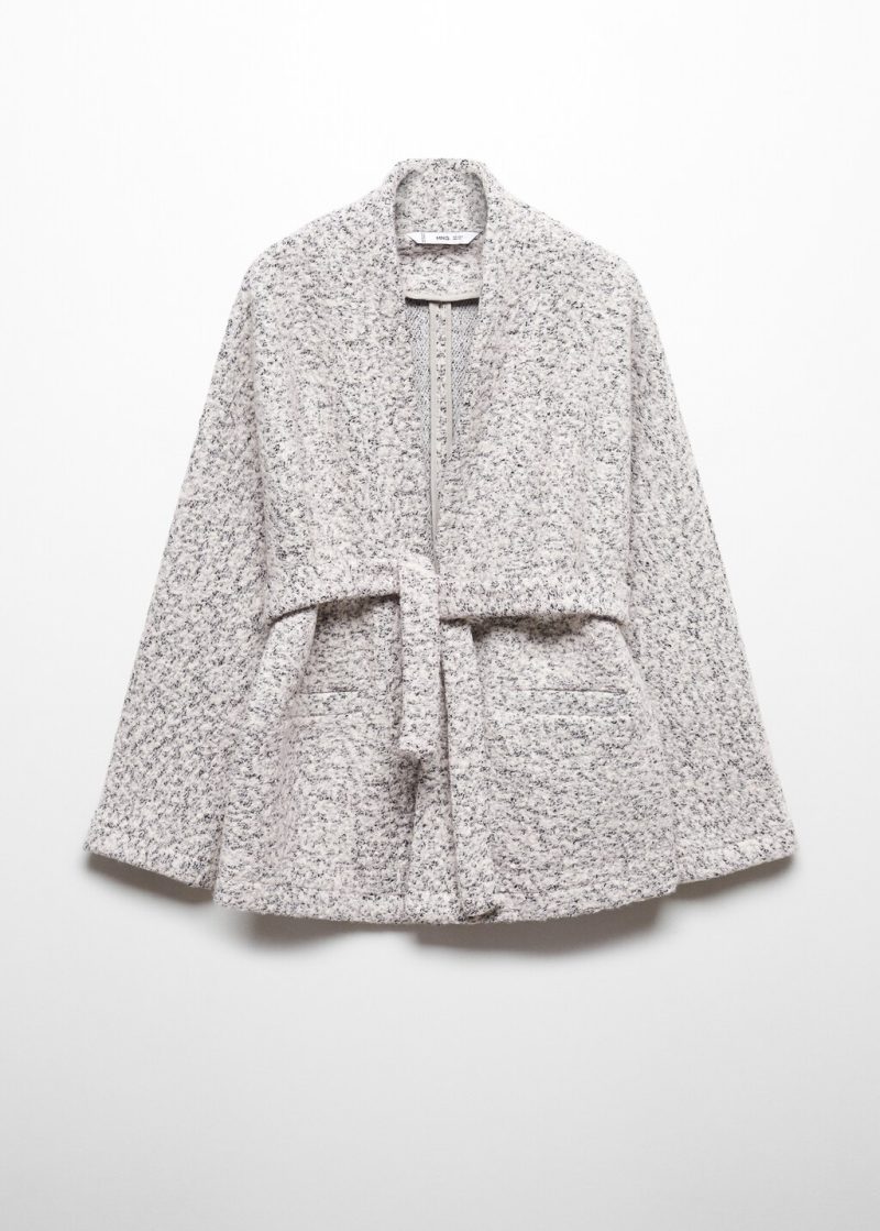 Wool-blend jacket with belt - Image 6