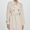 Double-button trench coat