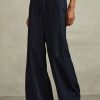Dark Blue Luca Belted Wide Leg Jeans - Image 3
