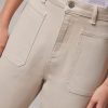 Mint Velvet Cream Beige Cropped Wide Jeans - Image 2