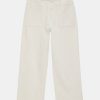 Mint Velvet Cream Beige Cropped Wide Jeans - Image 3