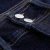 Rinse Blue Double Button Cropped Wide Leg Jeans - Image 6